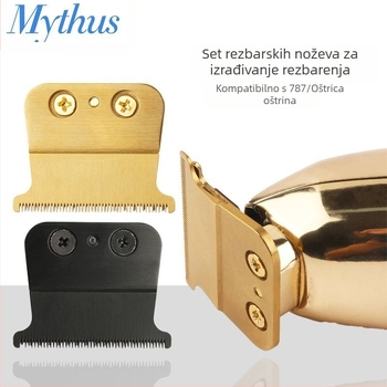 Mythus Model 787 – Električni frizerski klipper, zamjenjiva glava za rezanje, oštar, dizajn bez šavova, fiksna glava