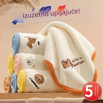 5-komplet dječjih kvadratnih maramica od koralnog velura za lice, Spider-Man dizajn, 25 g, s mogućnošću tiska logotipa