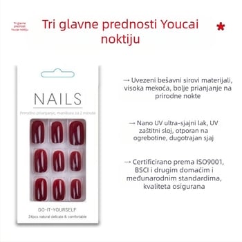 Nokti s gradijentom boje, odstranjive naljepnice za nokte