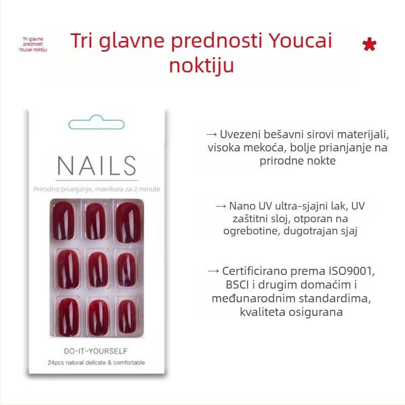 Nokti s gradijentom boje, odstranjive naljepnice za nokte