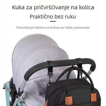 Ruksak za pelene za mame – lagan, velik kapacitet, poliester, torba za mamu i bebu, višenamjenska skladišna torba, proljeće 2024