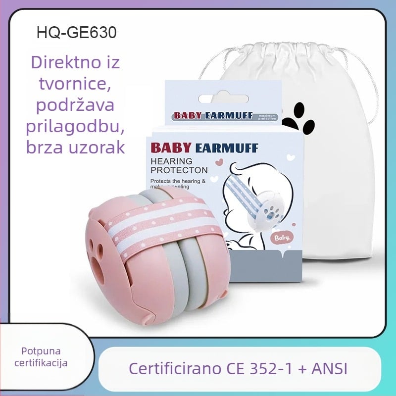 Dječje ušne zaštitne štitnike s dizajnom na glavu, ABS kućište, NRR 25 dB, SNR 27 dB