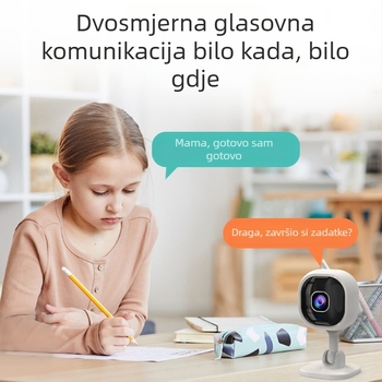 A3 kvadratna bežična sigurnosna kamera s 1080p HD, dvosmjerni zvuk, noćno snimanje, pohrana na TF karticu
