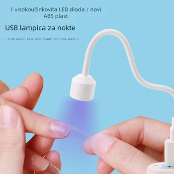 Lampa za njegu noktiju za fototerapiju XZM-4, 6W, savitljiva, USB napajanje, otvoreni dizajn