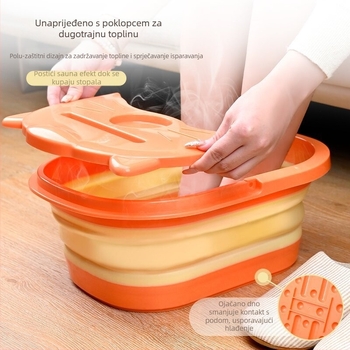 Sklopiva kada za stopala, kućna upotreba, plastična debeli konstukcija, za žene i trudnice, bez opskrbe vodom, modern minimalistički stil, materijal: TPR+PP