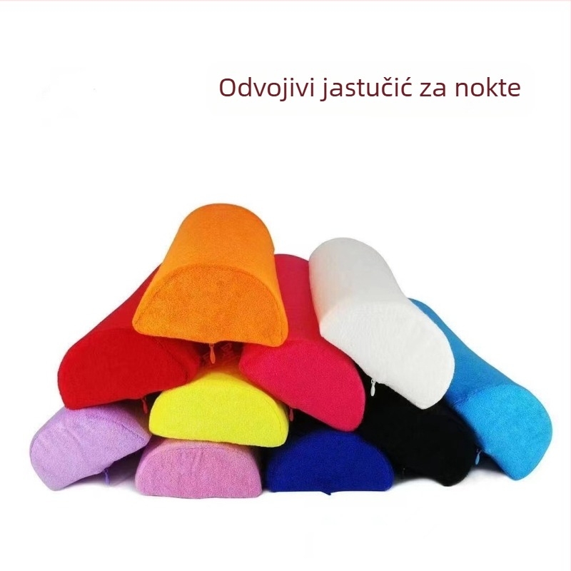 Polukružni jastučić za ruku za manikuru s odvojivim pranjem ručnikom
