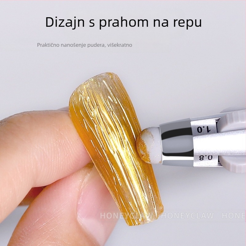 Pen za nokte s točkicama, 5 u 1, s pritisknim mehanizmom, višestruke glave za crtanje točaka, plastično kućište