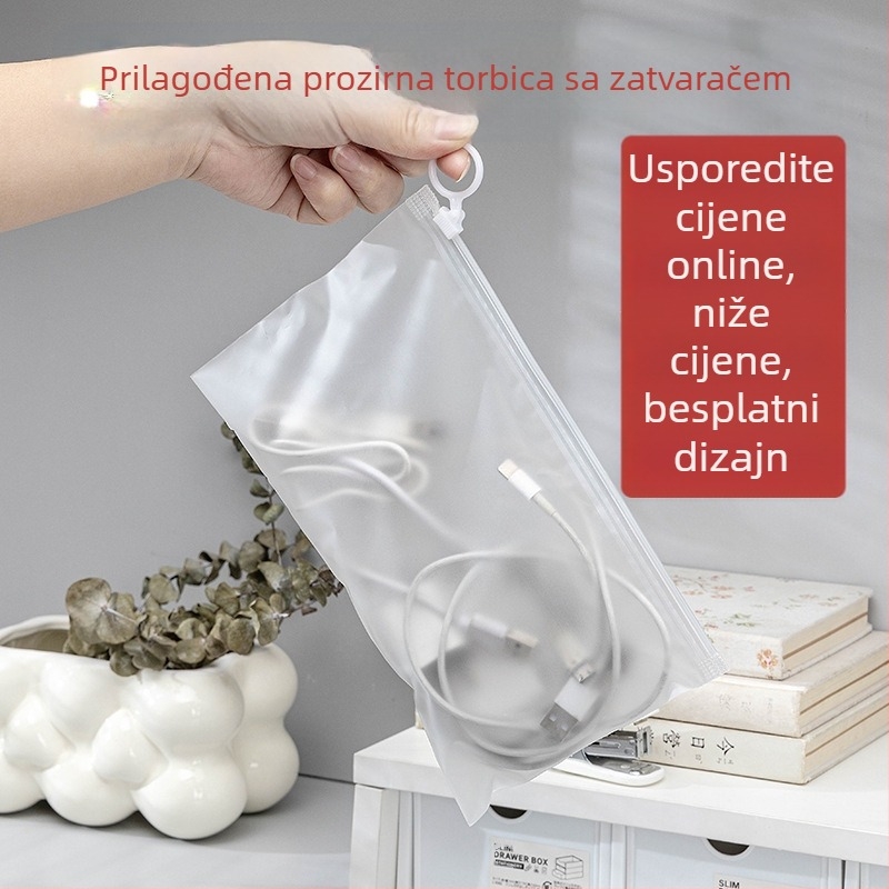 PVC torbica za kozmetiku, kubičnog oblika, višestruka namjena, model 016, moderan minimalistički stil