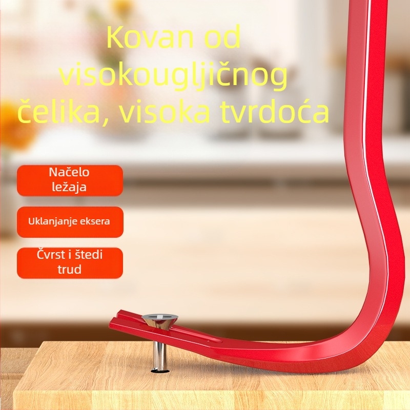 Maibu 1339 Mačji kandža — alat za vađenje eksera, za drvene podove i pločice, s ravnom glavom i kukom