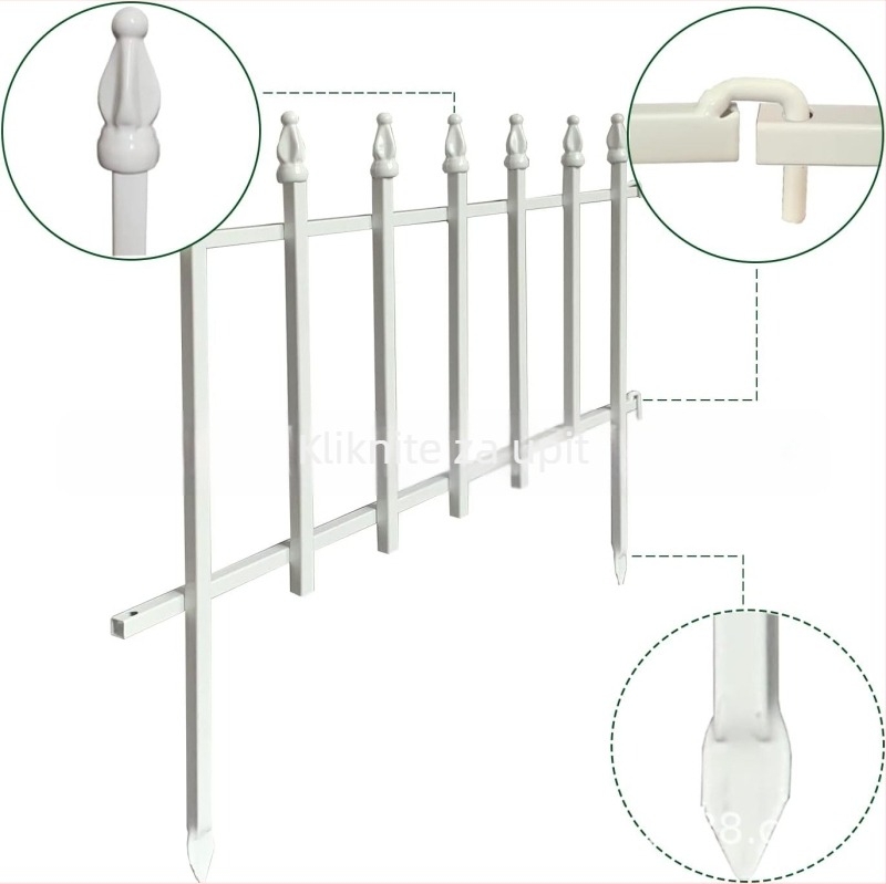 Metalni vrtni zid u pastoralnom stilu, sklopiva, za pod, jednovrstni