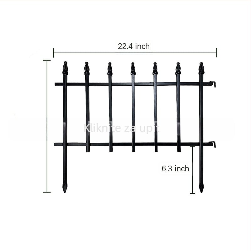 Metalni vrtni zid u pastoralnom stilu, sklopiva, za pod, jednovrstni