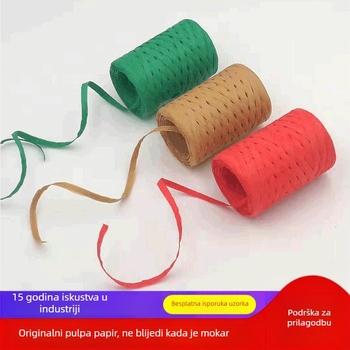 Haiyi visokokvalitetno papirnato uže (rafija) za DIY šarene bukete, 100 m