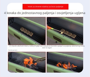 Drveni blokovi voska za zapaljenje za vanjsku kamp-kuhinju