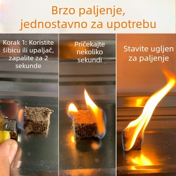 Drveni blokovi voska za zapaljenje za vanjsku kamp-kuhinju
