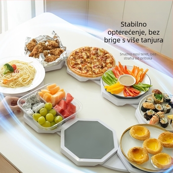 Rotirajuća tac za serviranje Lazy Susan — prenosiva, ABS plastika, s tiskanim logotipom, Serija 55