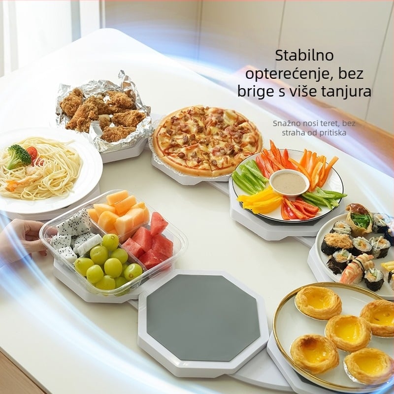 Rotirajuća tac za serviranje Lazy Susan — prenosiva, ABS plastika, s tiskanim logotipom, Serija 55