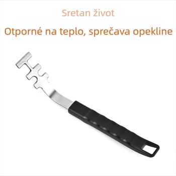 Nehrđajući čelična rešetka za pećnicu s ručkom za izvlačenje, zaštita od opeklina, višenamjenska za pečenje i roštilj