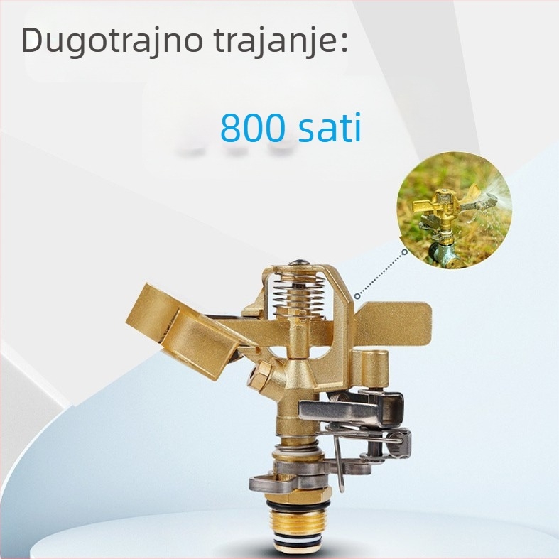 Hengxin raspršivač za navodnjavanje s uklonjivom okretnoj glavom, legura mesinga i titana, širok raspon raspršivanja, za kućne vrtove i javne zelene površine