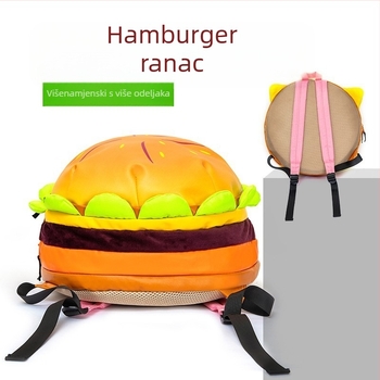 Ruksak u korejskom stilu, pliš materijal, otvaranje zipom, trodimenzionalna vanjska torba, unutarnji džep s zatvaračem