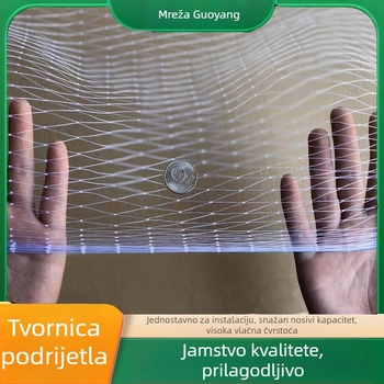 Mreža za zaštitu voćnjaka od ptica, prozirna polietilenska mreža, širine 1/3/5/10/20/30