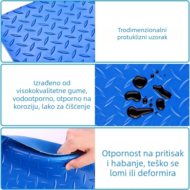 Podloga za bazen s vodnim valovitim uzorkom, pravokutnog oblika, PVC, periva, moderan minimalisticki stil