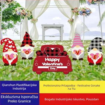 Vrtni natpis za Dan zaljubljenih — UV ispis, vodootporan i otporan na vlagu (Podrijetlo: Dongguan; Marka: DGQIANSHUN558, Ganshun; UV ispis; Vodootporan, otporan na vlagu i UV otporan)