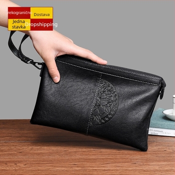 Muški clutch, PU koža, vodootporan, model 2005, jednobojni dizajn, gradski stil