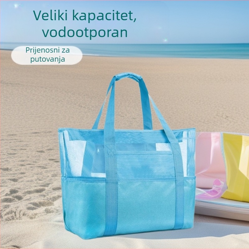 Vodootporna tote torba za plažu za vanjska putovanja, velika zapremina i pretinac za kozmetiku