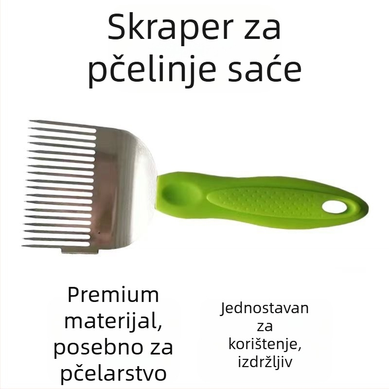 Nehrđajući čelik – vilica za rezanje meda s 18 oštrica i nož, alati za pčelarstvo, otporan na hrđu