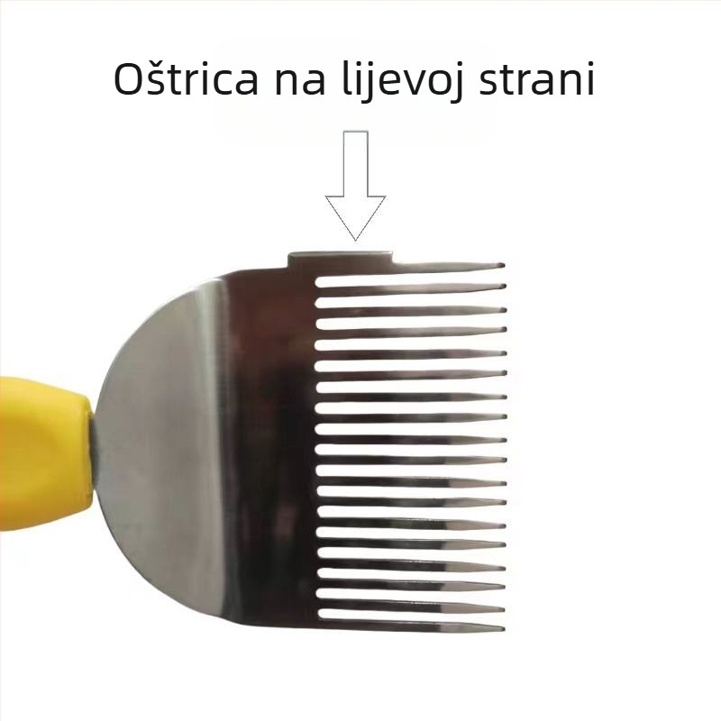 Nehrđajući čelik – vilica za rezanje meda s 18 oštrica i nož, alati za pčelarstvo, otporan na hrđu