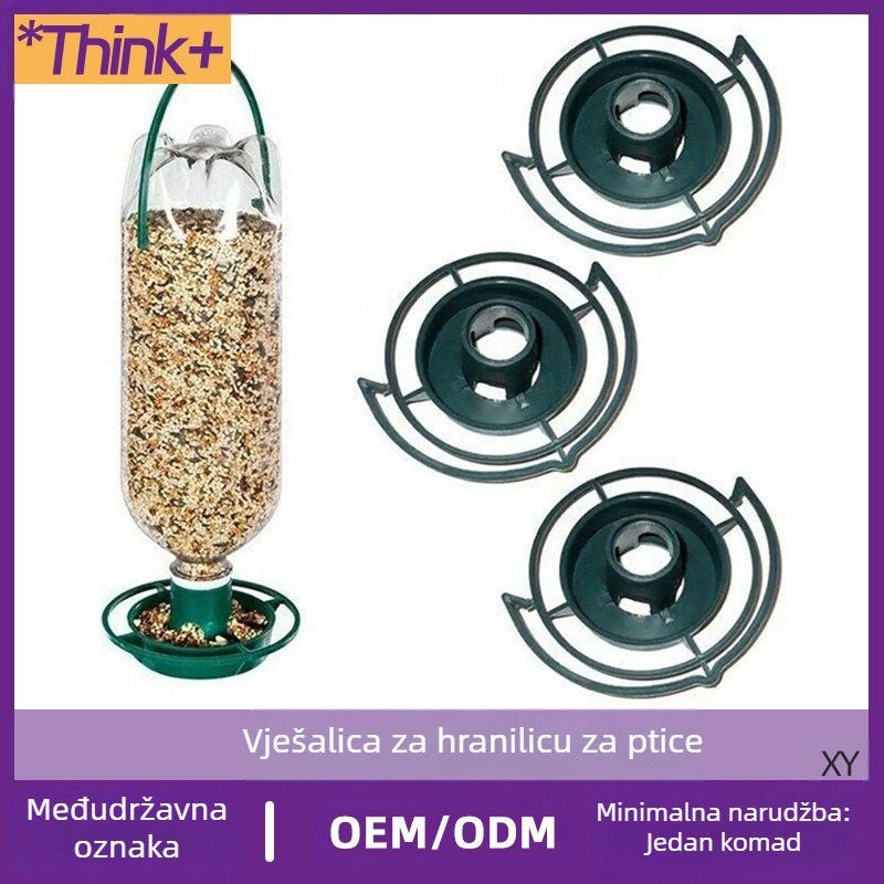 Vanjska hranilica za ptice s balkonskim vješanjem, poluautomatska, odvojiva, vodootporna