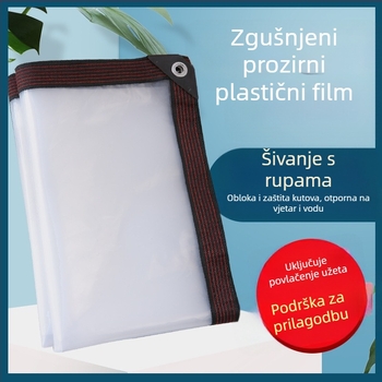 Višestruka prozirna PE kiša zaštitna plachta s mat završnom; otporna na vjetar i kišu; propušta svjetlo i izolira od hladnoće; moguć otisak logotipa; prilagodba