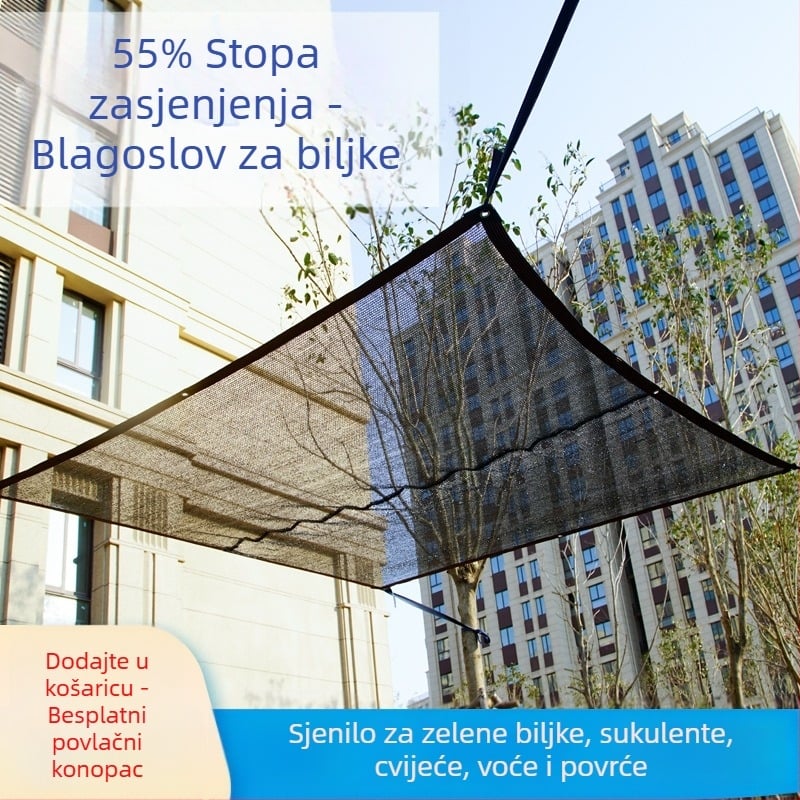 Mreža za sjenila za sukulente u posudama – trostruka debela HDPE mreža za zaštitu od sunca, vrtna mreža za balkon i dvorište