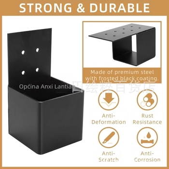 Konektor nosača za ogradu ploče za pergolu — galvanizirano čelika, model BB-56, namijenjen za paviljon, okvir od ratana i ogradu palube, moderni minimalistički stil, praškasti premaz.