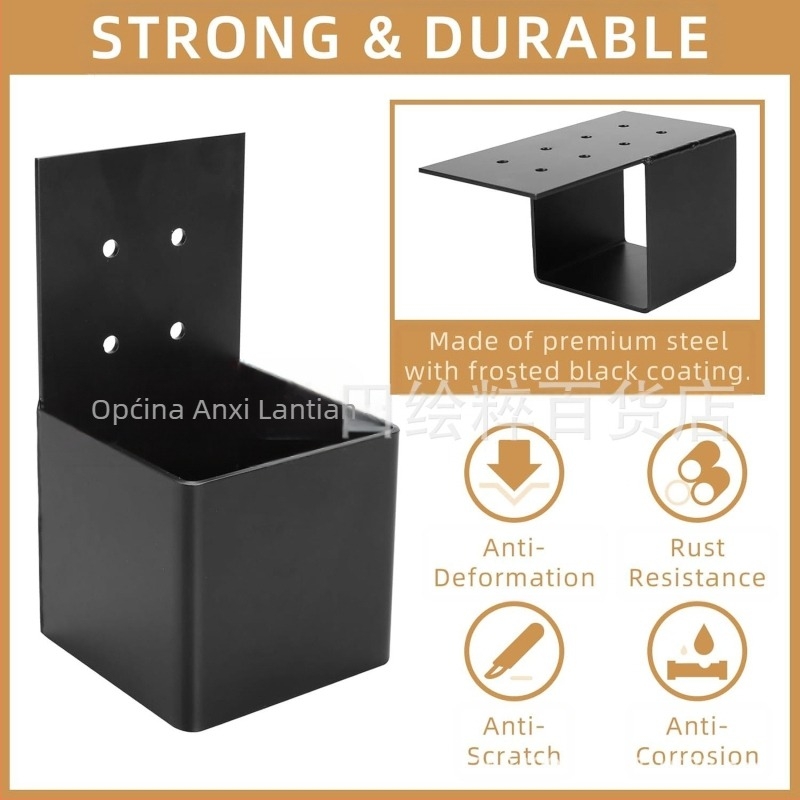 Konektor nosača za ogradu ploče za pergolu — galvanizirano čelika, model BB-56, namijenjen za paviljon, okvir od ratana i ogradu palube, moderni minimalistički stil, praškasti premaz.