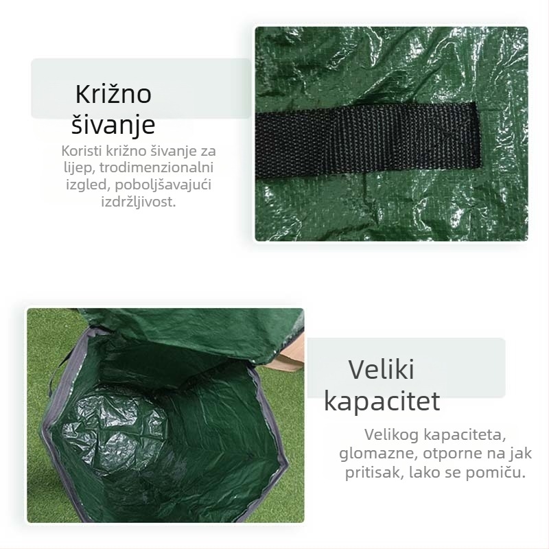 Organska vrećica za kompost s probiotikom fermentacijom, zatvara se, za vrtne otpadke i lišće