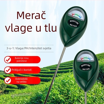 Prijenosni mjerač vlage tla za vrt s okruglom glavom – profesionalni senzor s jednom iglom