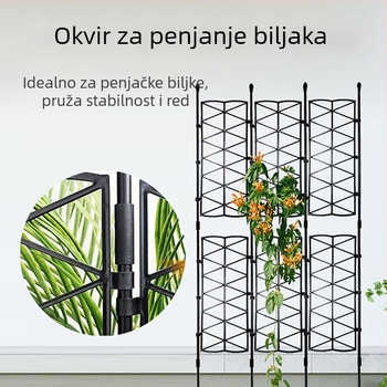 Plastično obložena čelična penjačka rešetka za vanjske vrtove i balkone; podrška za ruže, okvir pergole, vrtni zaslon