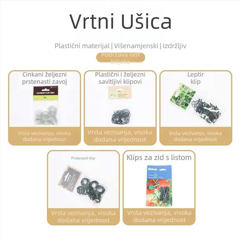 Zhixiao Vrtni učvršćivač – set za pričvršćivanje biljaka i potporni okvir za cvijeće, galvanizirano metalno s plastičnim premazom, za fiksnu upotrebu