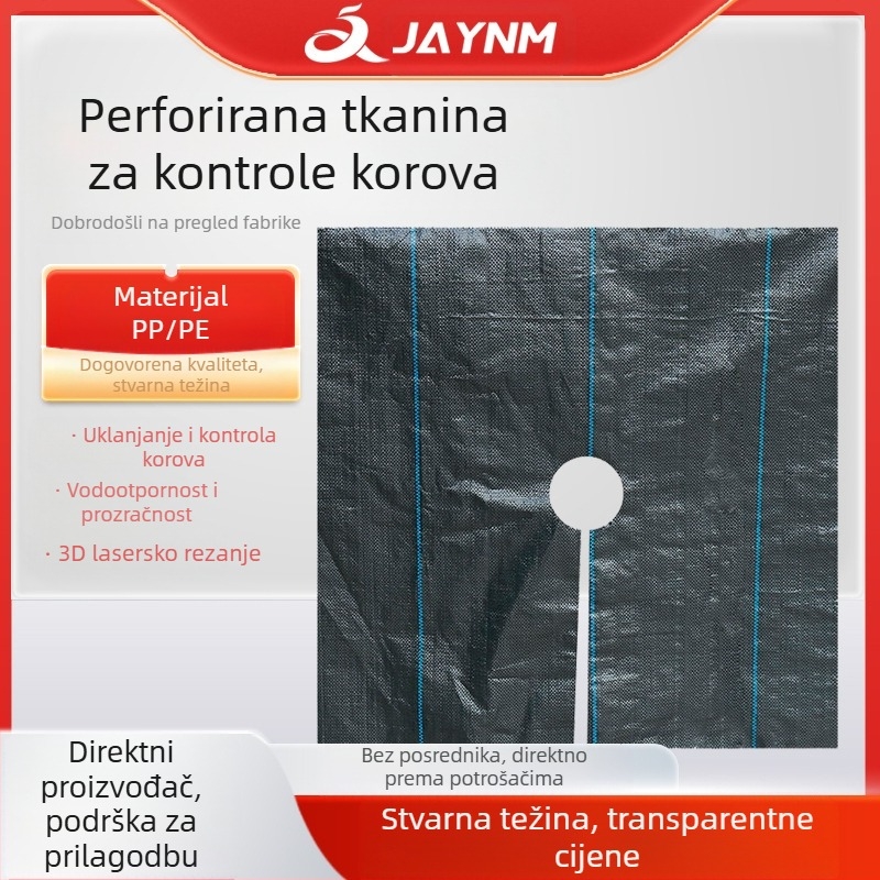 Perforirana tkanina protiv korova za gusto sadnju – PP materijal, tkanina u trakama, prilagodljivo