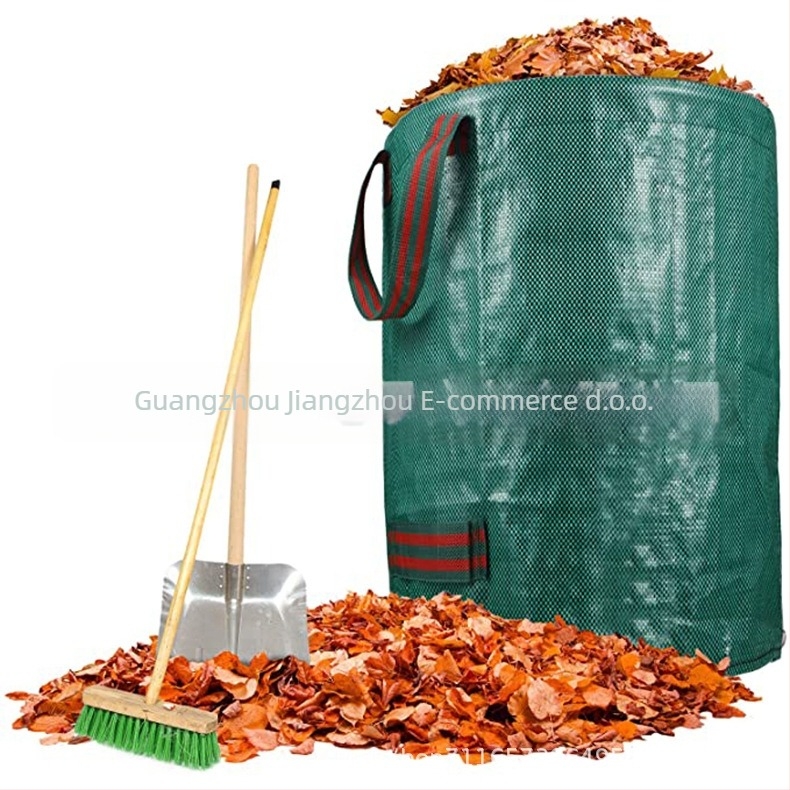 Vrtna vreća za lišće i travu; od polipropilena; otporna na kidanje, izdržljiva, otporna na koroziju; dizajn za podnu upotrebu