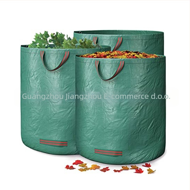 Vrtna vreća za lišće i travu; od polipropilena; otporna na kidanje, izdržljiva, otporna na koroziju; dizajn za podnu upotrebu