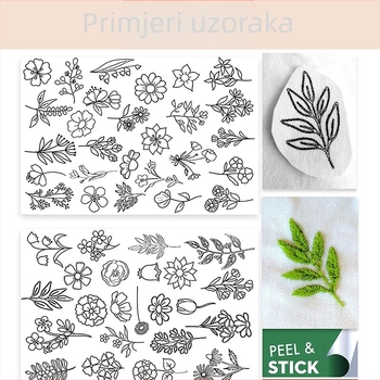 Vodno rastvarajuće netkano ljepilo s tiskanim uzorcima, EVA polimerna osnova, samolijepljivo, otporno na pranje