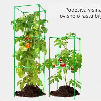 Balkonska rešetka za rajčice i penjačke biljke – potporni stup za krastavce, grah i ružu