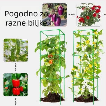 Balkonska rešetka za rajčice i penjačke biljke – potporni stup za krastavce, grah i ružu