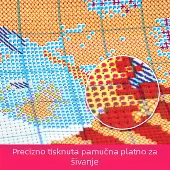 Pastoralni križni konac set – Pejzaž s cvijećem, 11CT, za dnevni boravak, spavaću sobu i radnu sobu