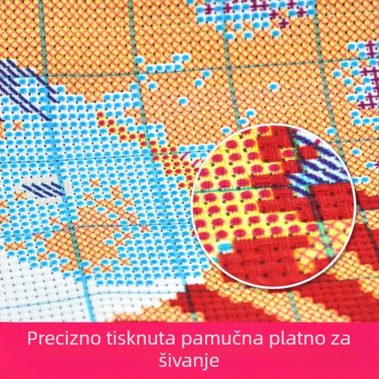 Pastoralni križni konac set – Pejzaž s cvijećem, 11CT, za dnevni boravak, spavaću sobu i radnu sobu