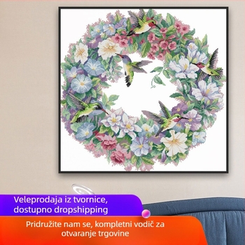 Set za križno šivanje za dekor dnevnog boravka, pamuk platna 11CT, jednostrana izrada