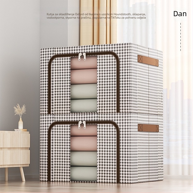 Kutija za skladištenje od Oxford platna, sklopiva, otporna na prašinu i vlagu, kapacitet 66L