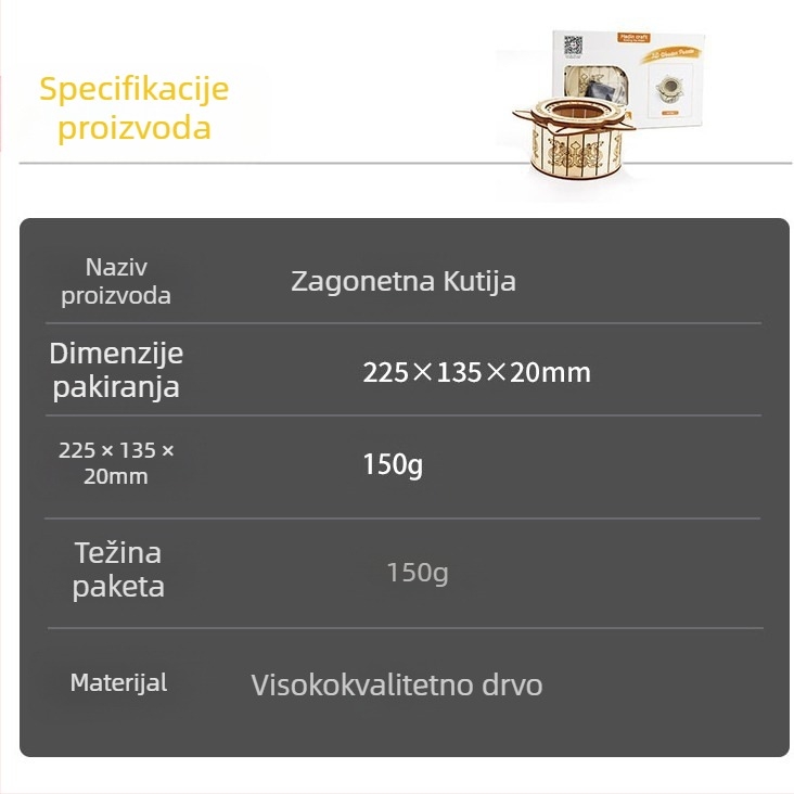 Ručni drveni trodimenzionalni puzzle od Hedin Craft — DIY i prilagodljivo, za uzrast 7–14 godina